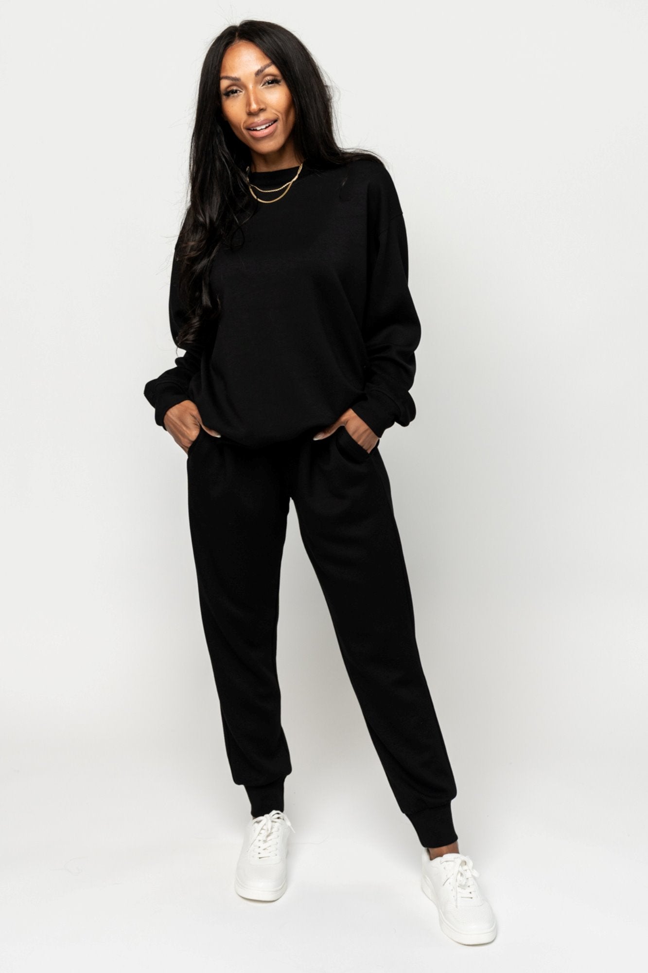 Black Jersey Jogger Pants by Bobi - Miss Monroe Boutique
