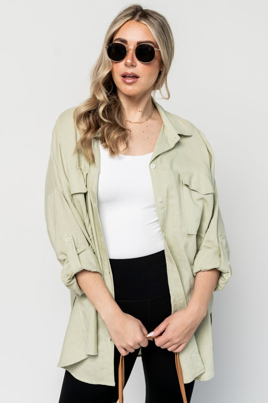 Cleo Top in Sage Holley Girl 