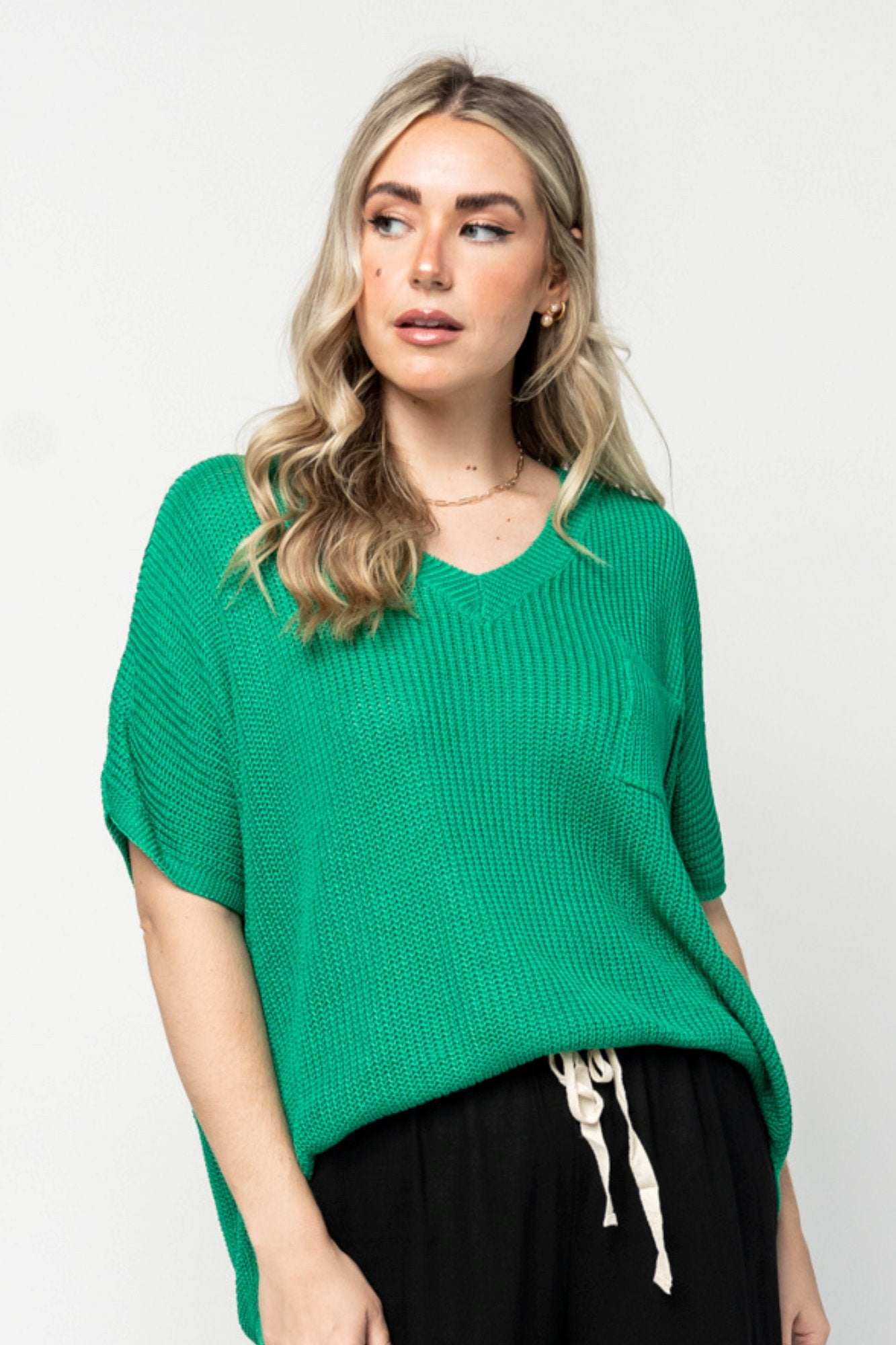 Aniston Sweater in Green Holley Girl 