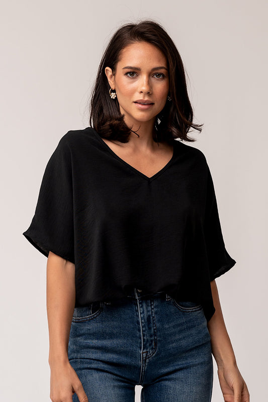 Haven Blouse in Black - RESTOCK COMING Clothing Holley Girl 