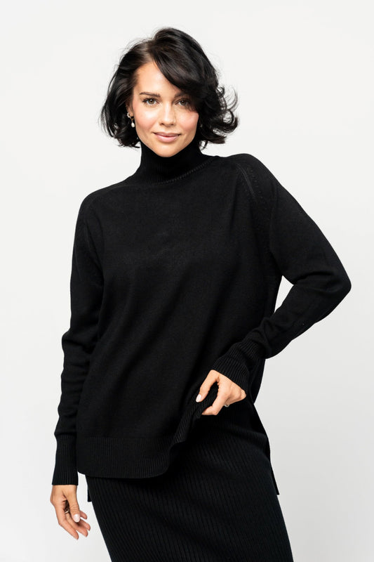 Rowan Sweater in Black Holley Girl 