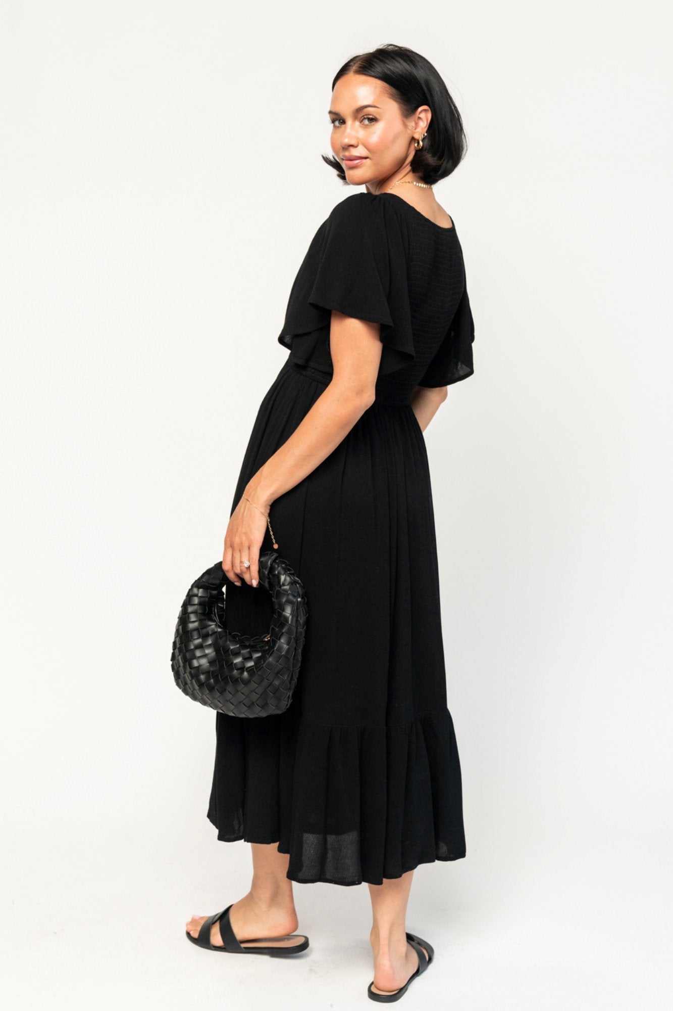 Sofia Dress in Black (Small-3XL) Holley Girl 