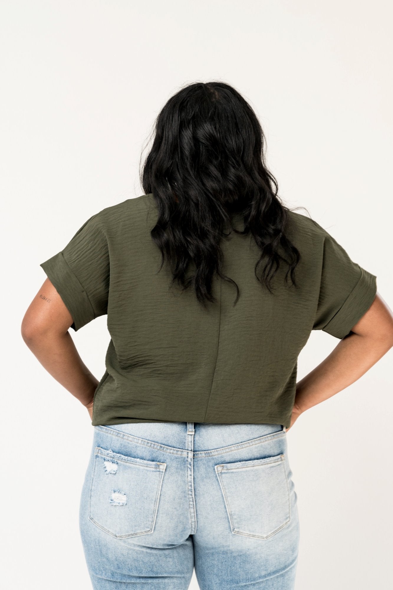 Ella Blouse in Olive (Small-3XL)