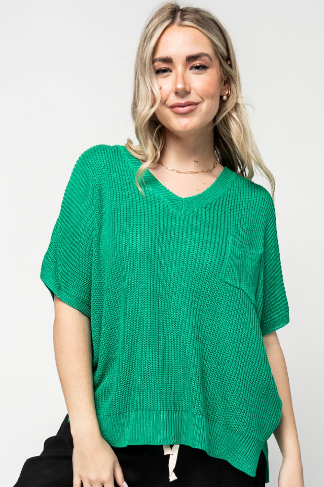 Aniston Sweater in Green Holley Girl 