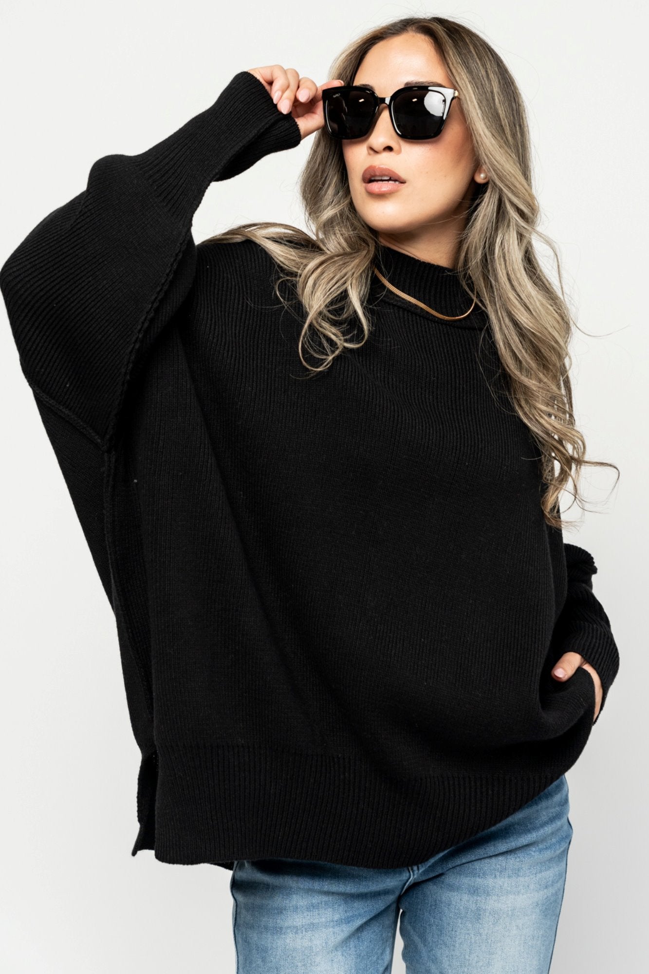 Callie Sweater in Black (Small-XL) Holley Girl 