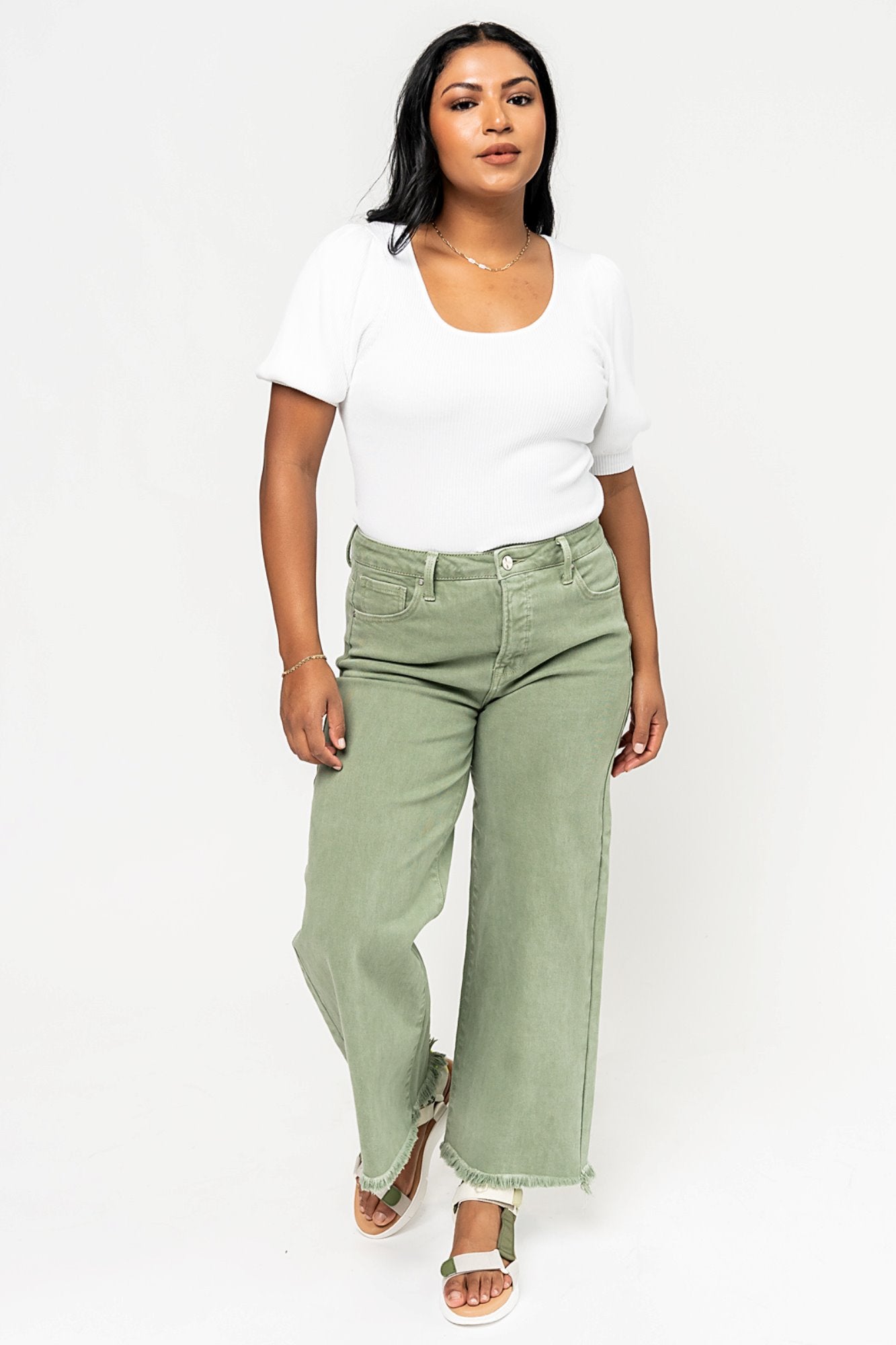 Kenna Jeans in Olive Holley Girl 