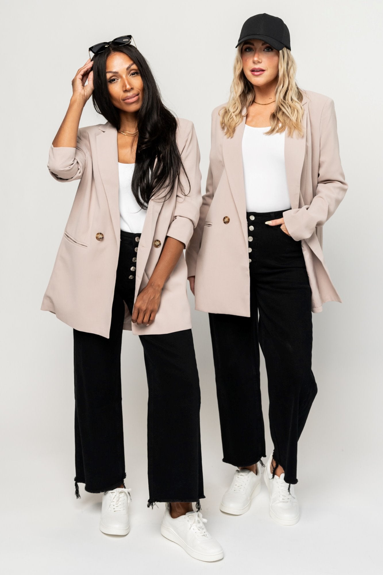 Dallas Blazer in Taupe Holley Girl 
