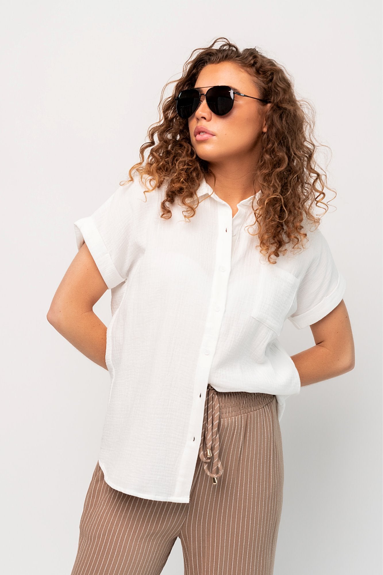 Hugh Top in White Apparel & Accessories Holley Girl 