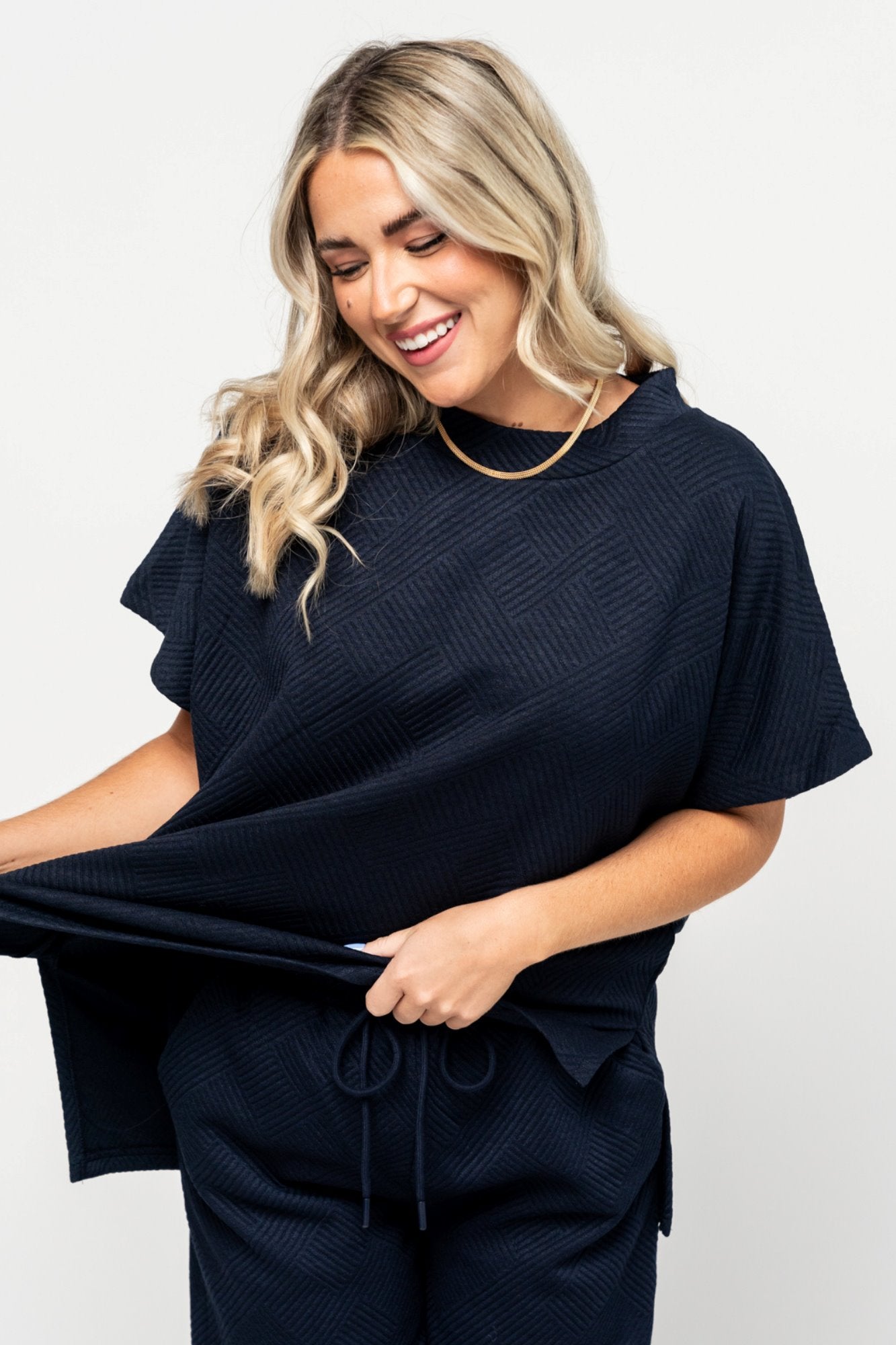 Addison Top in Navy Holley Girl 