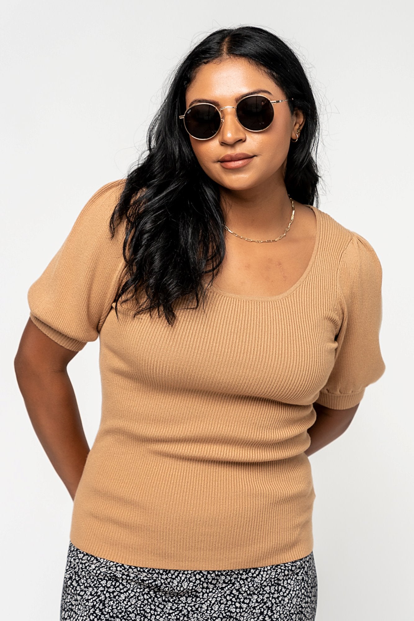 Kit Top in Camel Holley Girl 