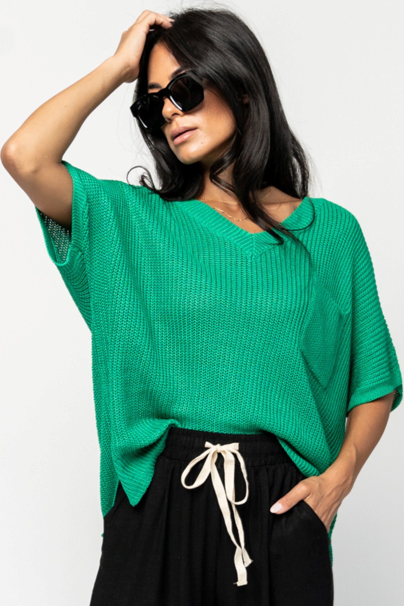 Aniston Sweater in Green Holley Girl 