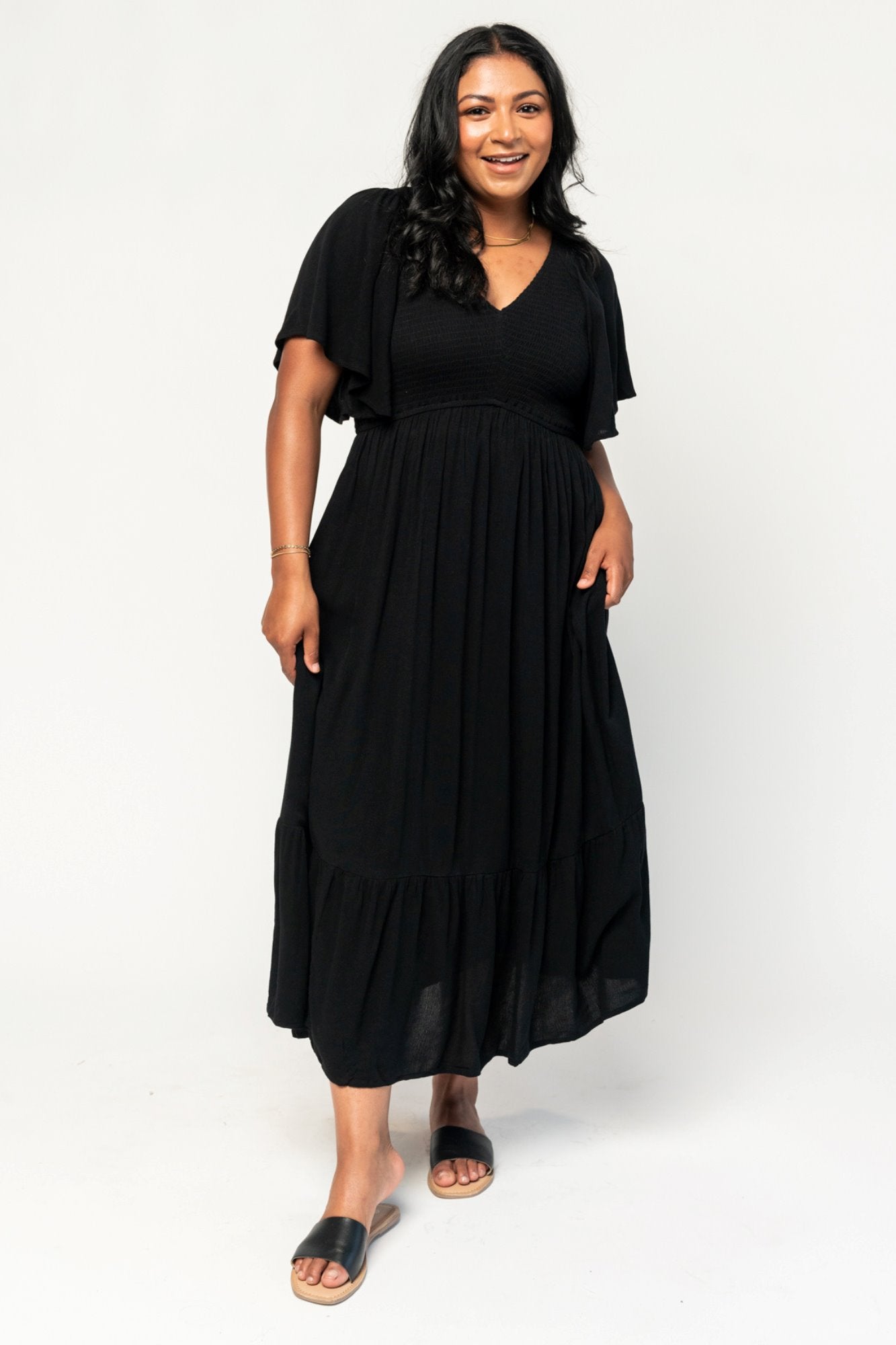 Sofia Dress in Black (Small-3XL) Holley Girl 