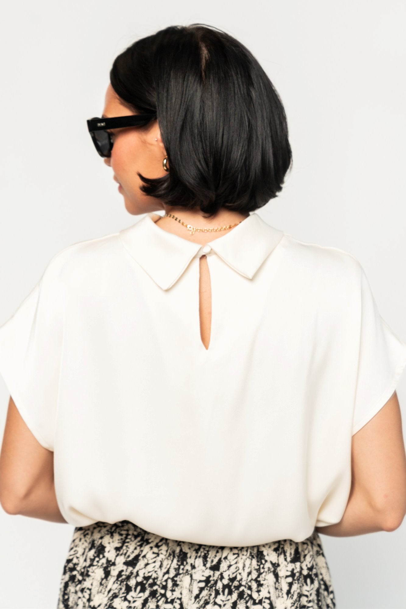 Koby Blouse in Ivory Holley Girl 