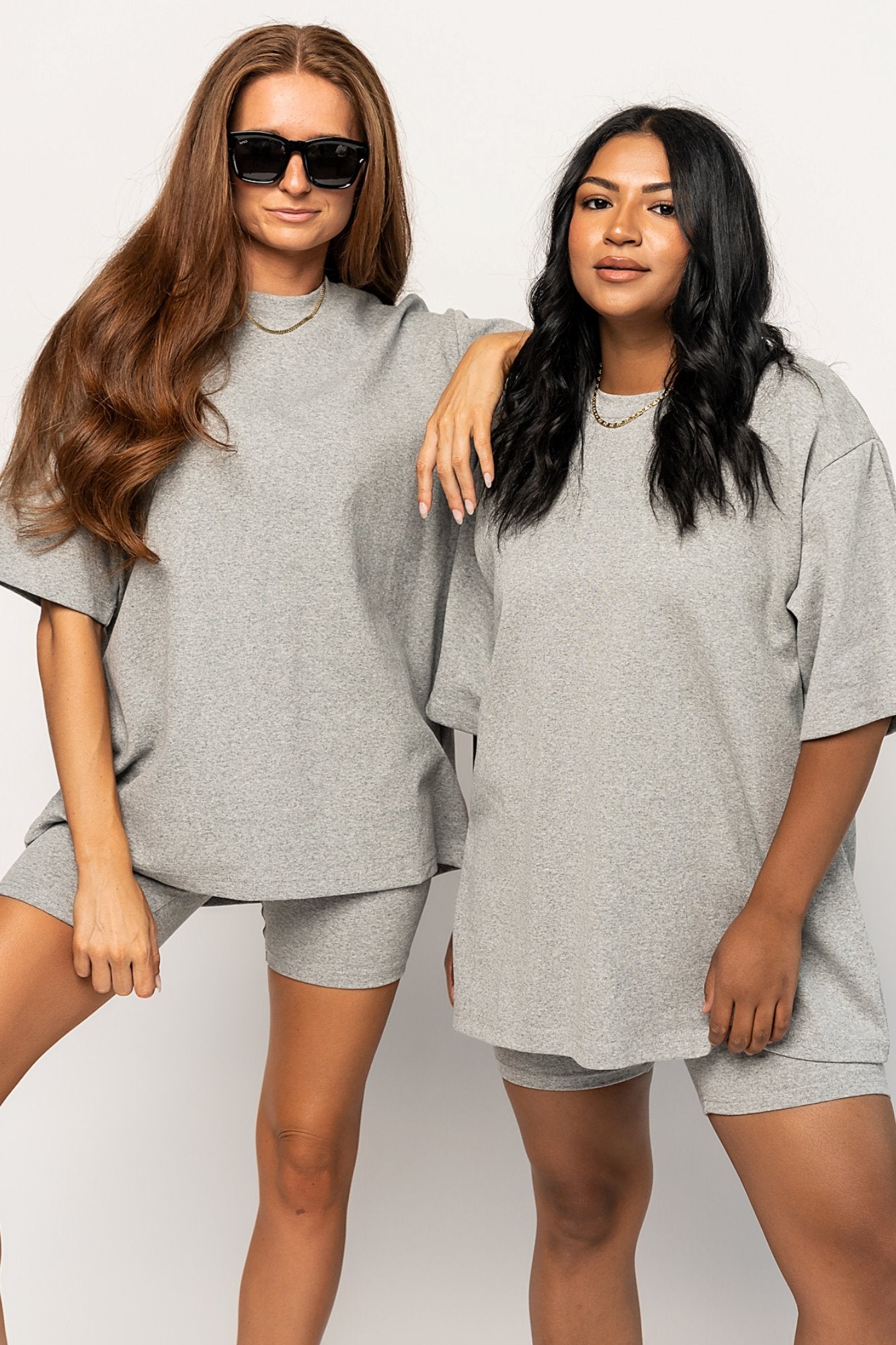 Quinn Biker Shorts in Grey Holley Girl 