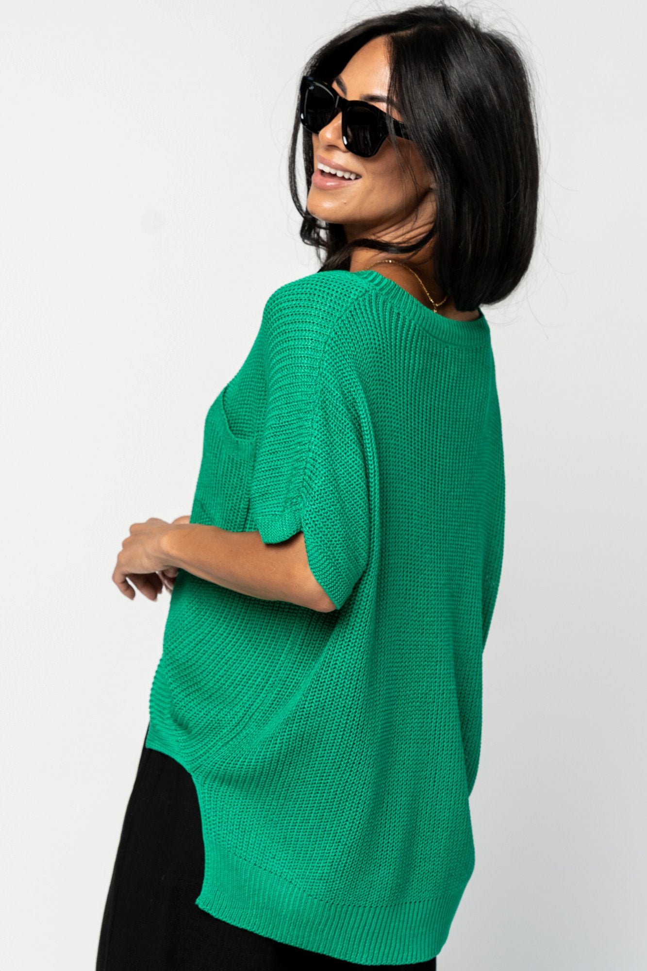 Aniston Sweater in Green Holley Girl 