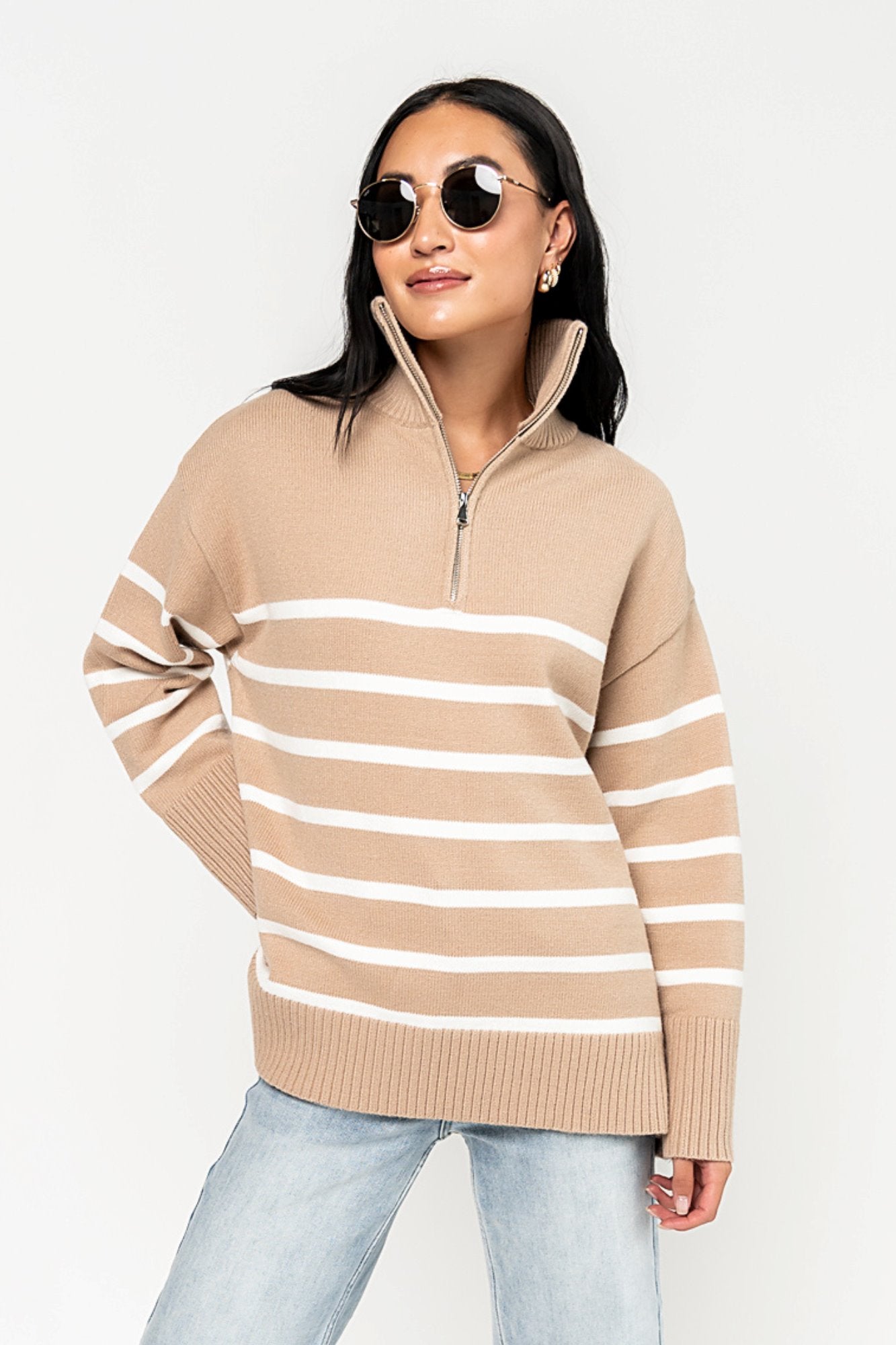 Tristan Sweater in Fawn Holley Girl 