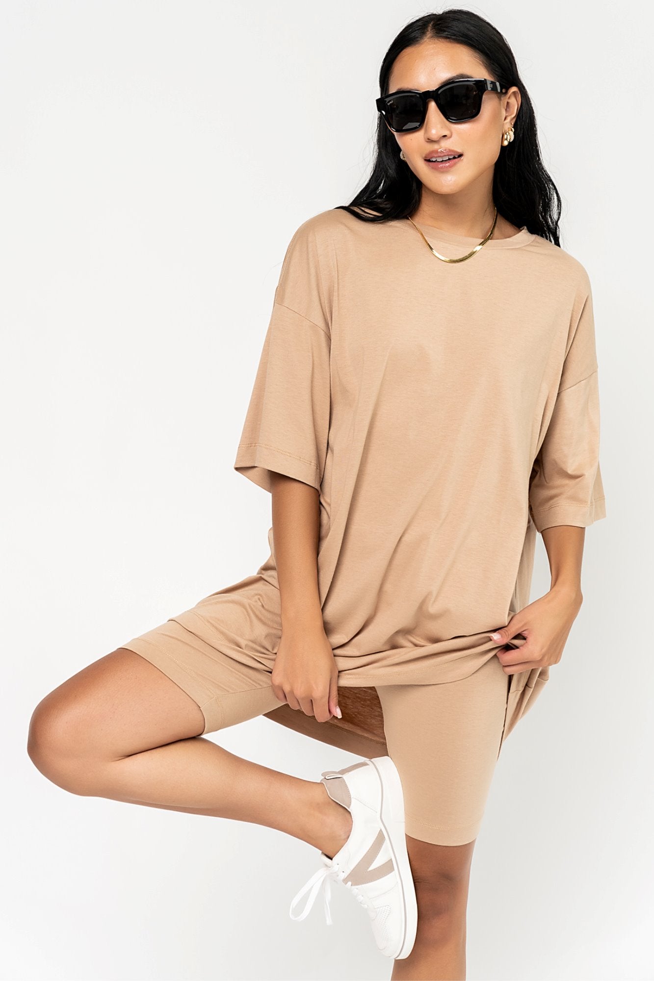 Wells Biker Set in Tan Holley Girl 