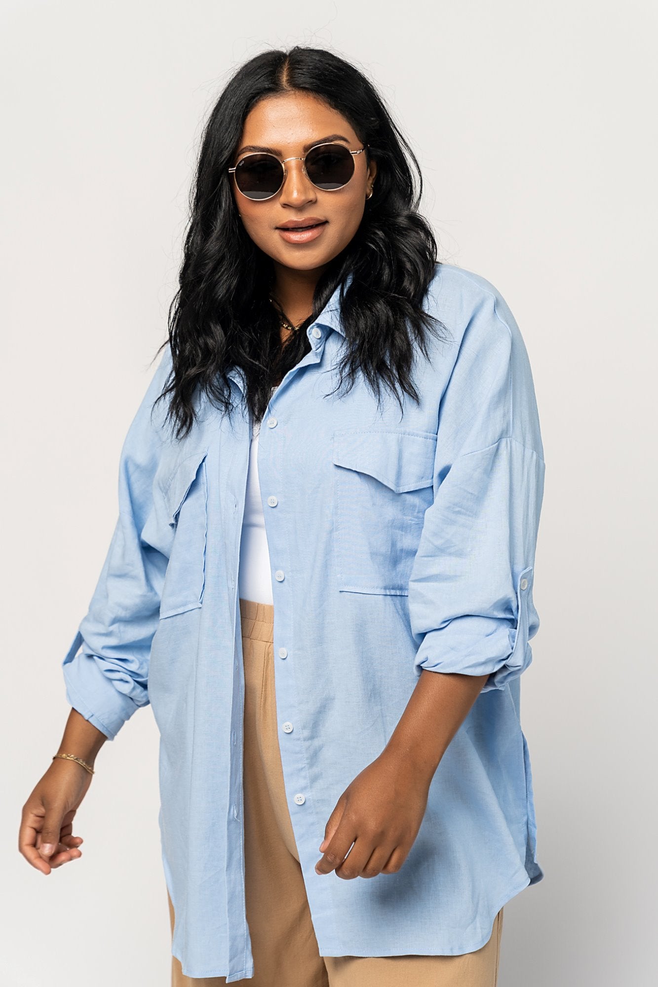 Cleo Top in Blue Holley Girl 