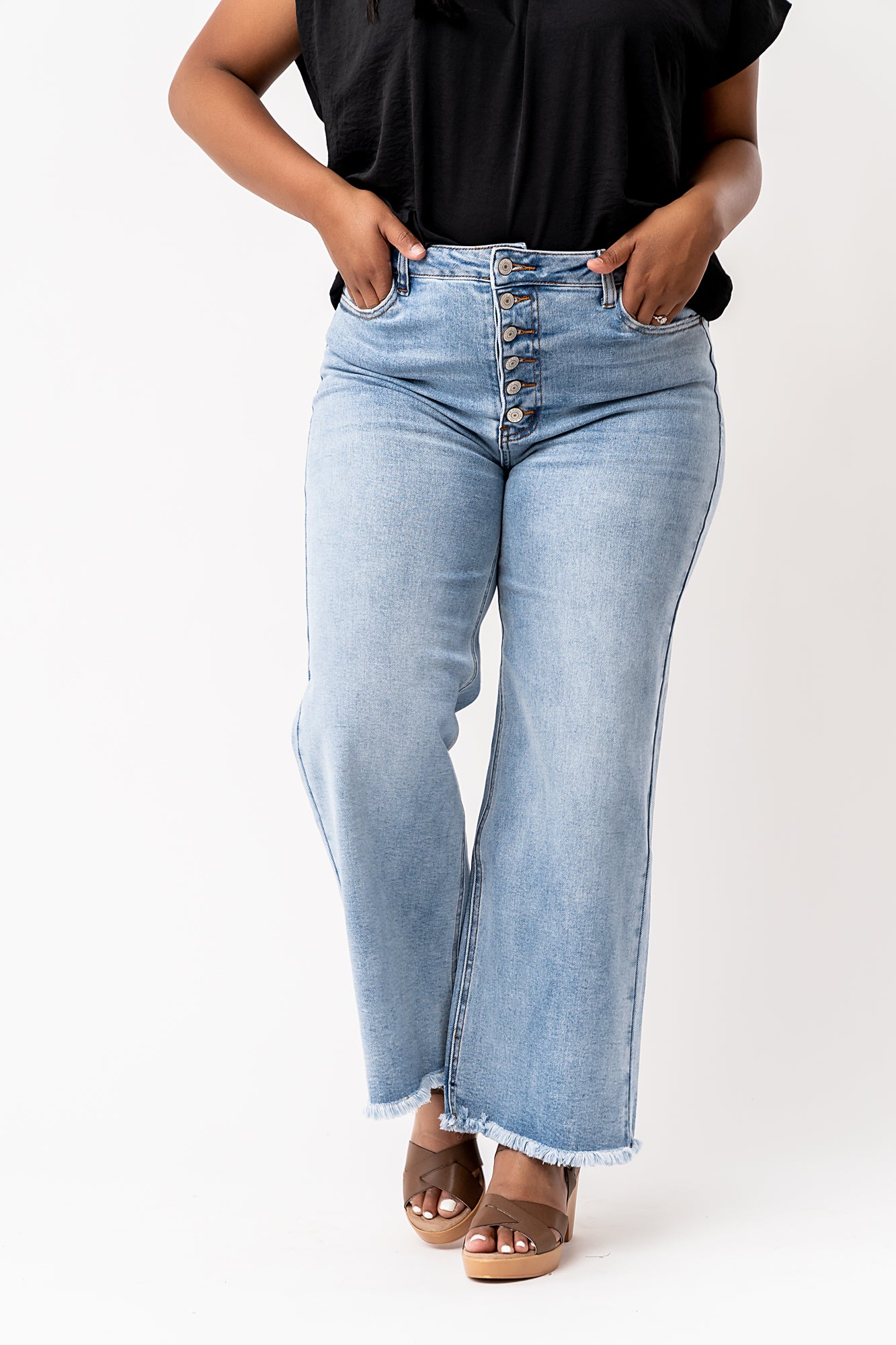 Hampton Button Fly Jeans - RESTOCK COMING! Apparel & Accessories Holley Girl 